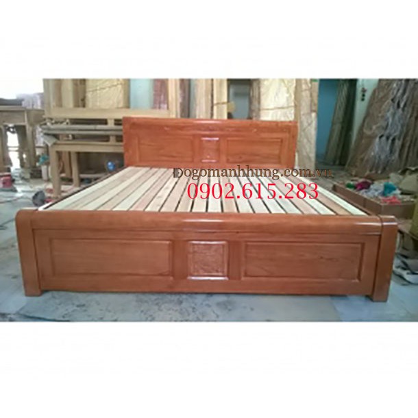 Giường ngủ gỗ tự nhiên 1M6 và 1M8X2M – MS20