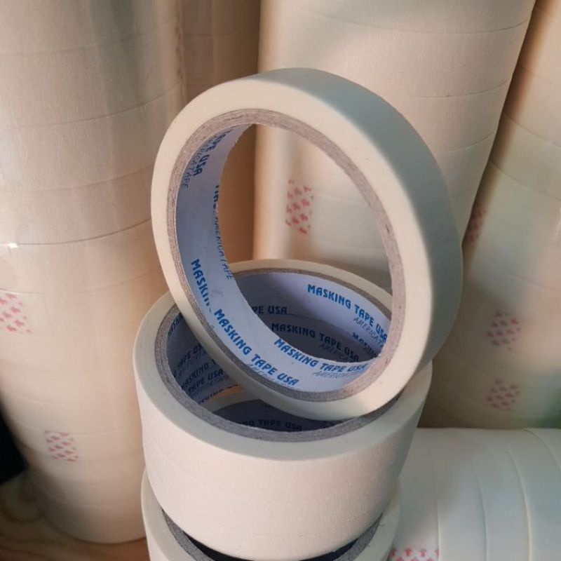 Băng dính giấy Masking Tape bản 2cm 16m [XẢ KHO]