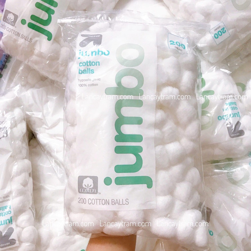 BÔNG GÒN MỸ 100% COTTON BALLS BAG JUMBO (200 BÔNG) – HOÀN HẢO MỌI NHU CẦU CHĂM SÓC DA - AN TOÀN CẢ VỚI DA NHẠY CẢM NHẤT