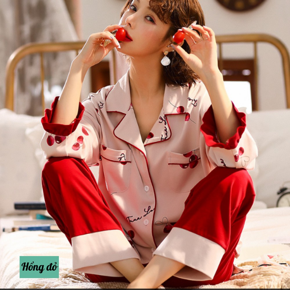 [11 mẫu] Bộ Pijama Nữ Cotton 100% Dài Tay Đẹp | BigBuy360 - bigbuy360.vn