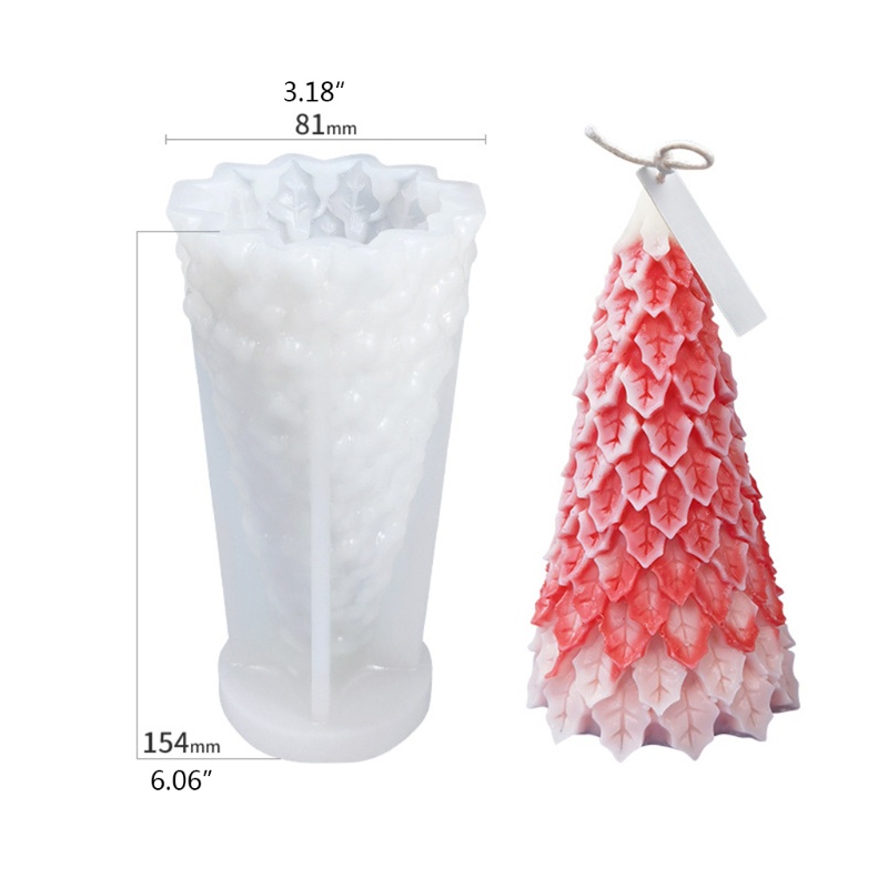 Khuôn silicone làm nến tạo hình cây thông noel DIY