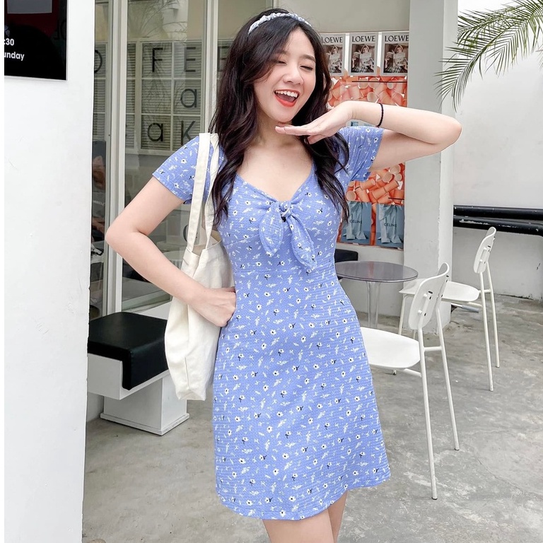 Đầm PHOEBE - Đầm thun ôm nơ ngực