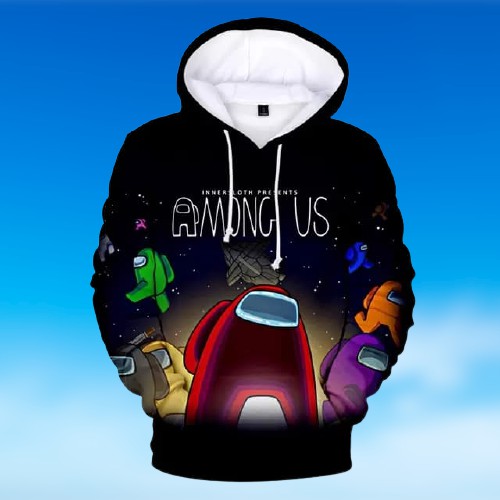 Áo hoodie Among Us Fashion-- mẫu Hầm tối  in 3d nỉ bông  hàng quảng châu cực chất