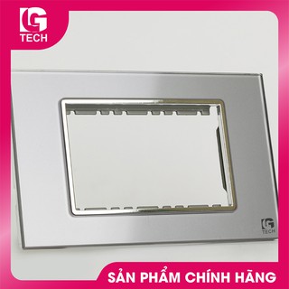 Mặt công tắc ổ cắm LG tech kính cường lực, bản Grey, chuẩn Việt Nam