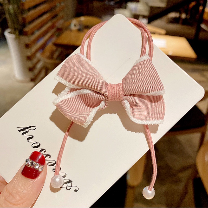 Nơ buộc tóc hàn quốc cute - Dây chun buộc cột tóc hình nơ