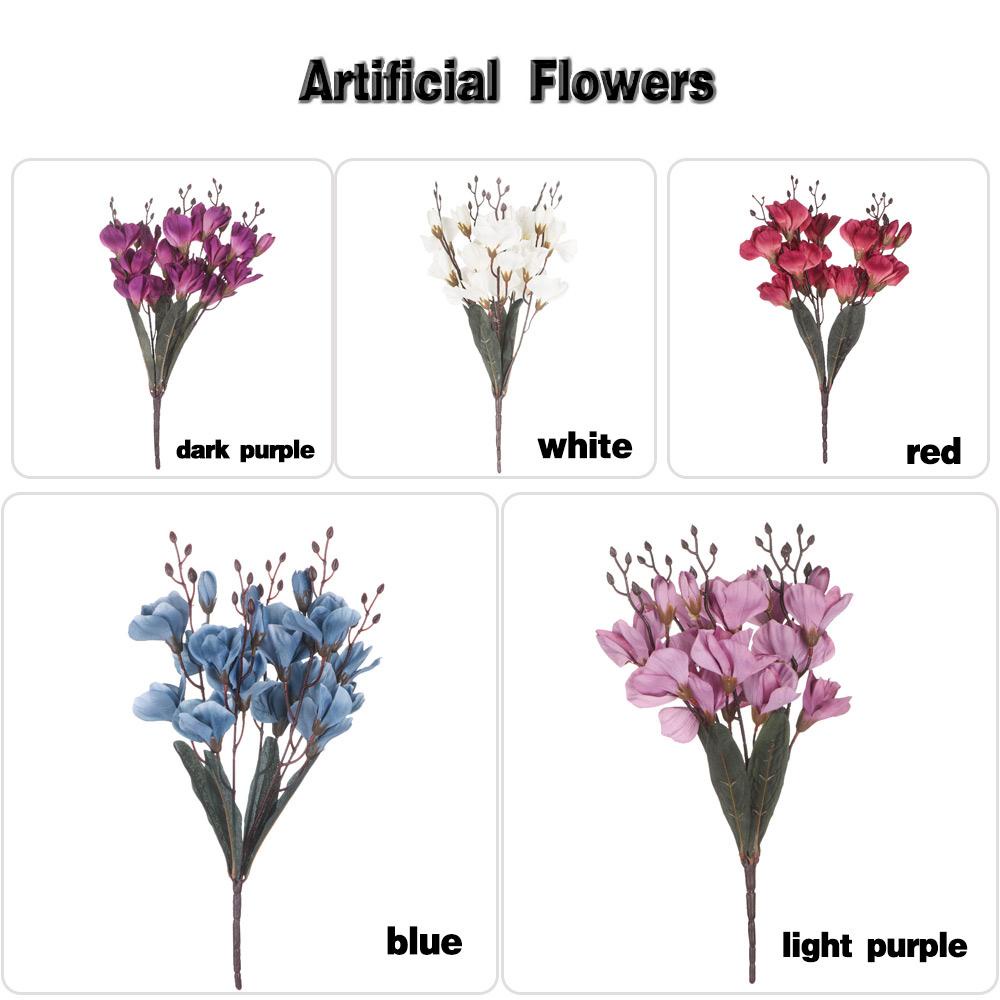 KUNHEV 5 Cành Hoa Mẫu Đơn Giả Bằng Lụa Sống Động Trang Trí Nhà Cửa / Tiệc Cưới