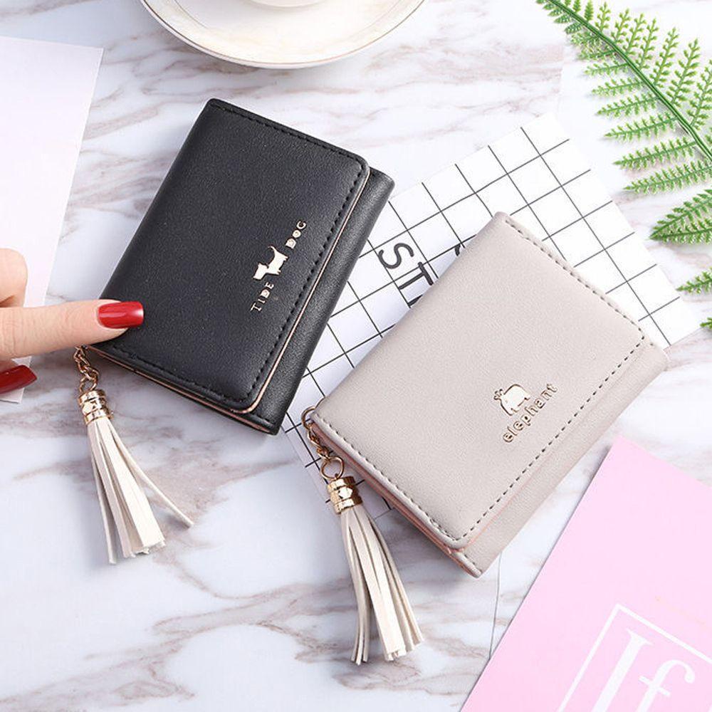 Ví Da PU Đựng Thẻ / Tiền Xu Họa Tiết Hoạt Hình Dễ Thương Phong Cách Retro