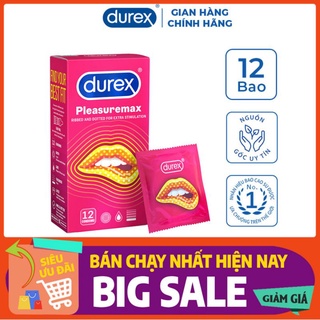 Bao cao su Durex Pleasuremax | Gân gai, Siêu mỏng, Ôm Sát, Chính hãng, Giá rẻ