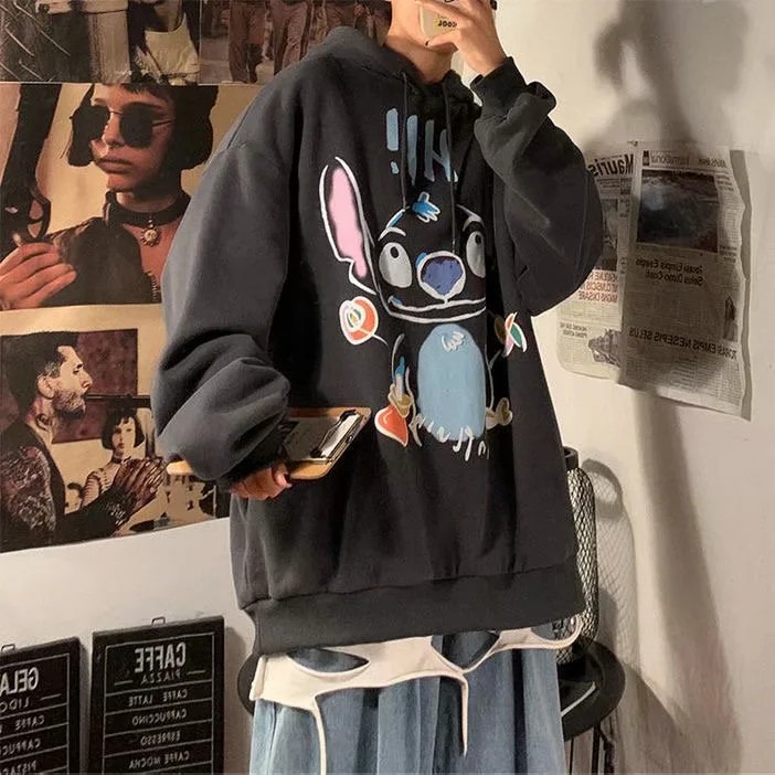 Áo hoodie dáng rộng in họa tiết cỡ M-2XL cao cấp thời trang cho nam | BigBuy360 - bigbuy360.vn