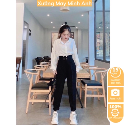 Quần Baggy Hàng Mới Khuy Bấm Trước Thời Trang