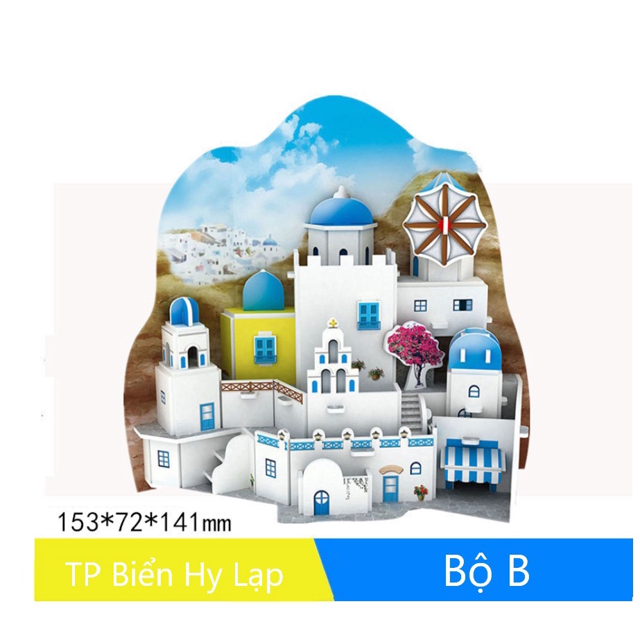 Kiến trúc Nhà Hy Lạp - Mô hình nhà giấy 3D