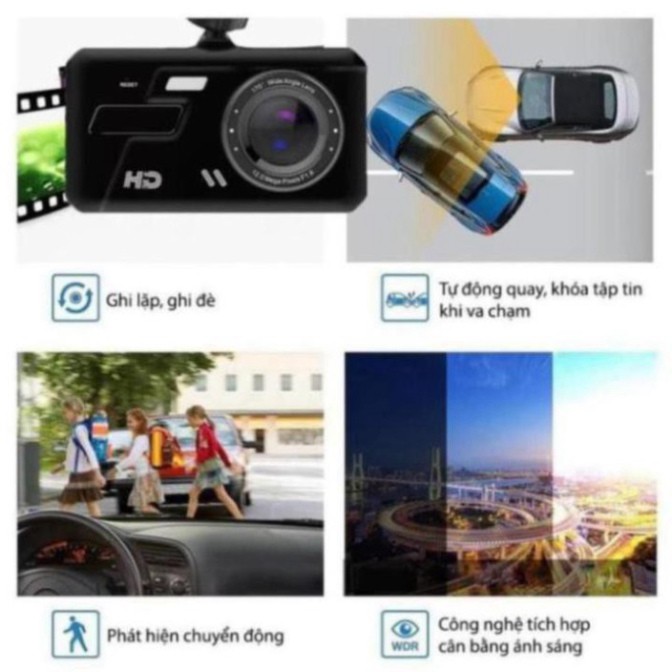 XẢ LỖ CÁC NHÉ Camera hành trình xe ô tô Ống kính kép💥Chất lượng💥 4 inch Car DVR 1080P (BẢO HÀNH 6 THÁNG) – BMCar – BM6 | BigBuy360 - bigbuy360.vn