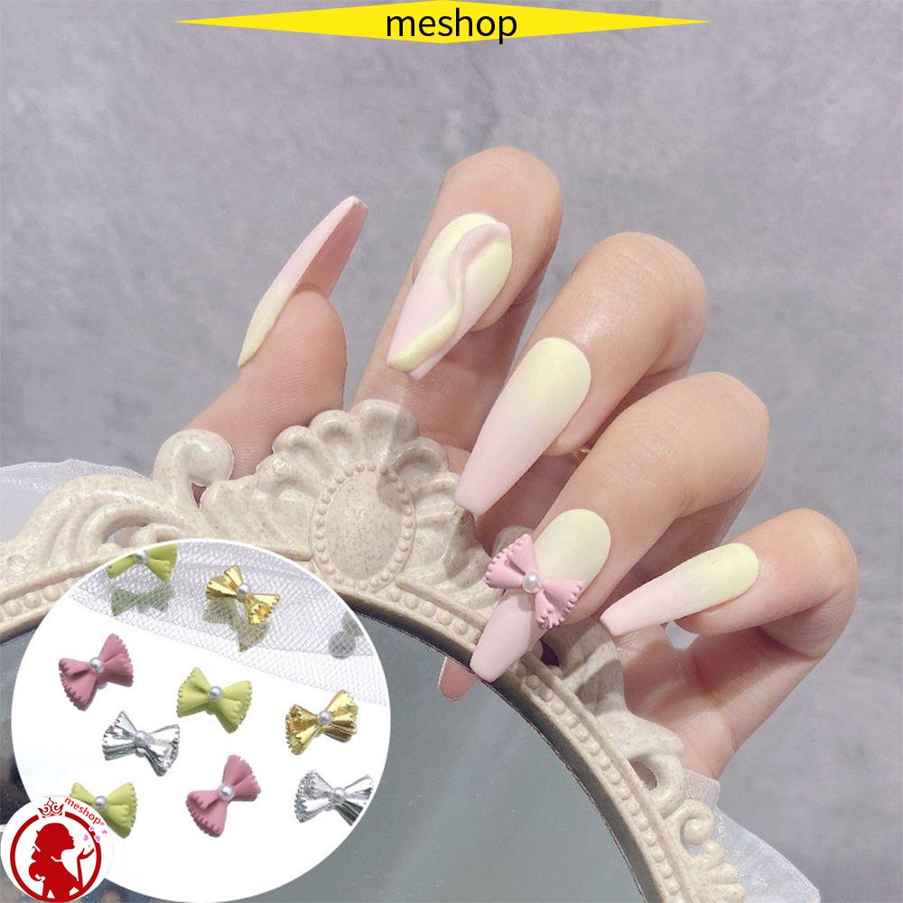 Set 12 Phụ Kiện Trang Trí Móng Tay Màu Sắc Ngọt Ngào Dễ Thương|Phụ Kiện Nơ Trang Trí Móng Tay Xinh Xắn