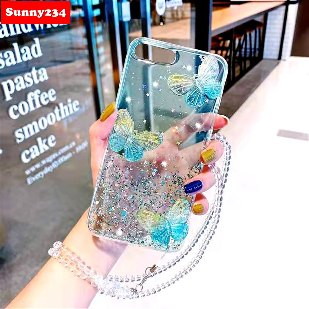 Ốp Lưng Mềm Trong Suốt Có Dây Đeo Cho Samsung S10 S8 S9 Plus Note 10 Lite Pro 8 9 A8 2018