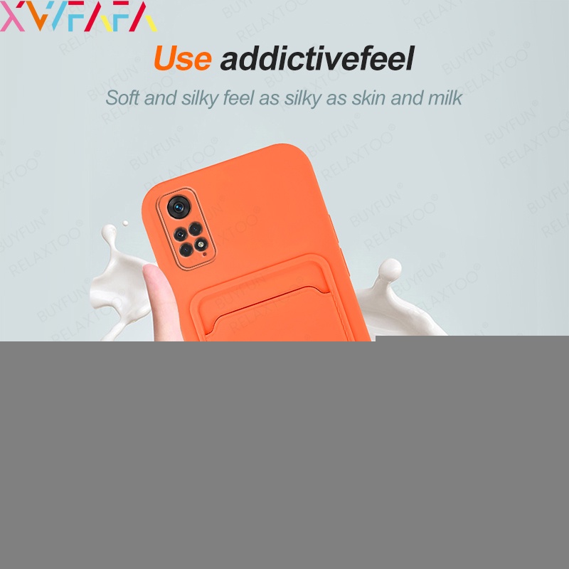 Ốp Điện Thoại Silicon TPU Mềm Màu Kẹo Có Ngăn Đựng Thẻ Cho Xiaomi Redmi Note 11S Note 11 Pro+ Note 11 Pro