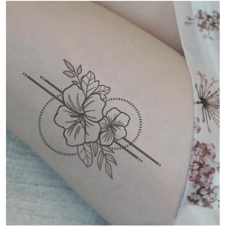 Hình xăm vân hoa g07. Xăm dán tatoo tạm thời size &lt;10x6cm