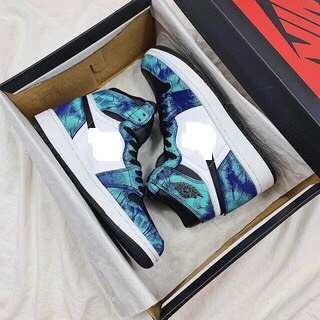 Giầy jordan 1 high tie dye, giày thể thao jd xanh loang nước biển cao cổ nam nữ full Box hàng cao cấp