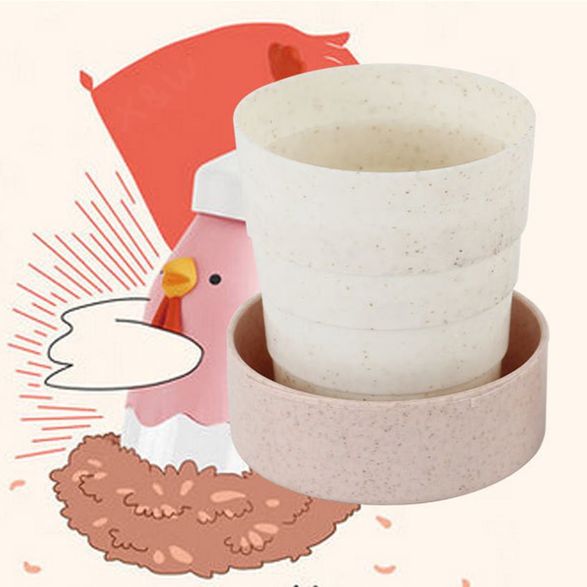 Ly uống nước thiết kế gấp làm từ chất liệu xơ lúa mì tiện dụng khi đi du lịch | BigBuy360 - bigbuy360.vn