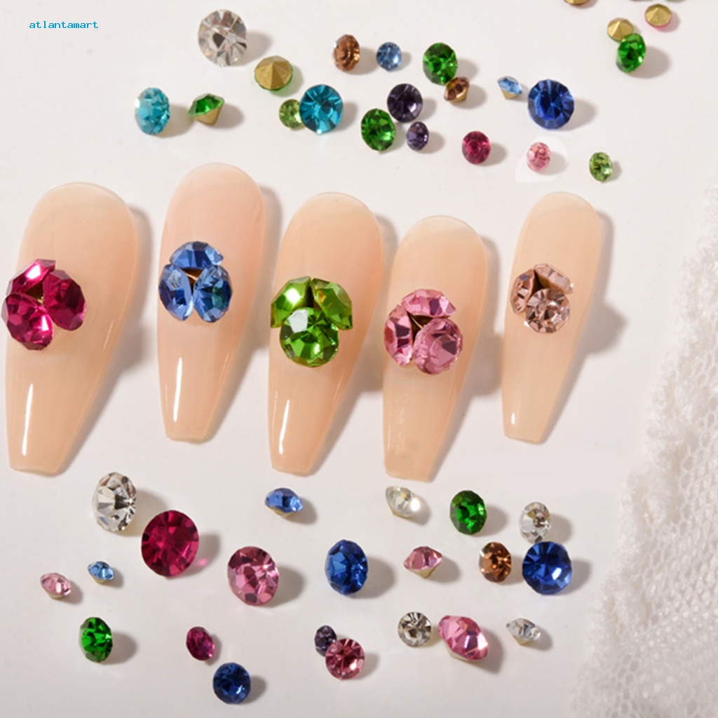 Atl| Hộp Đá 3D Nhiều Kích Cỡ Đính Móng Nghệ Thuật