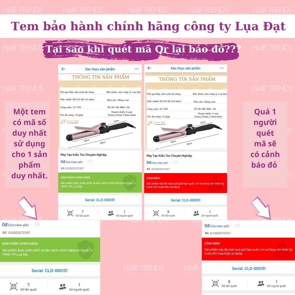 [Tem công ty bảo hành] Máy uốn xoăn Hàn Quốc trục xoay,máy uốn tóc chuyên nghiệp,QUÀ TẶNG HẤP DẪN