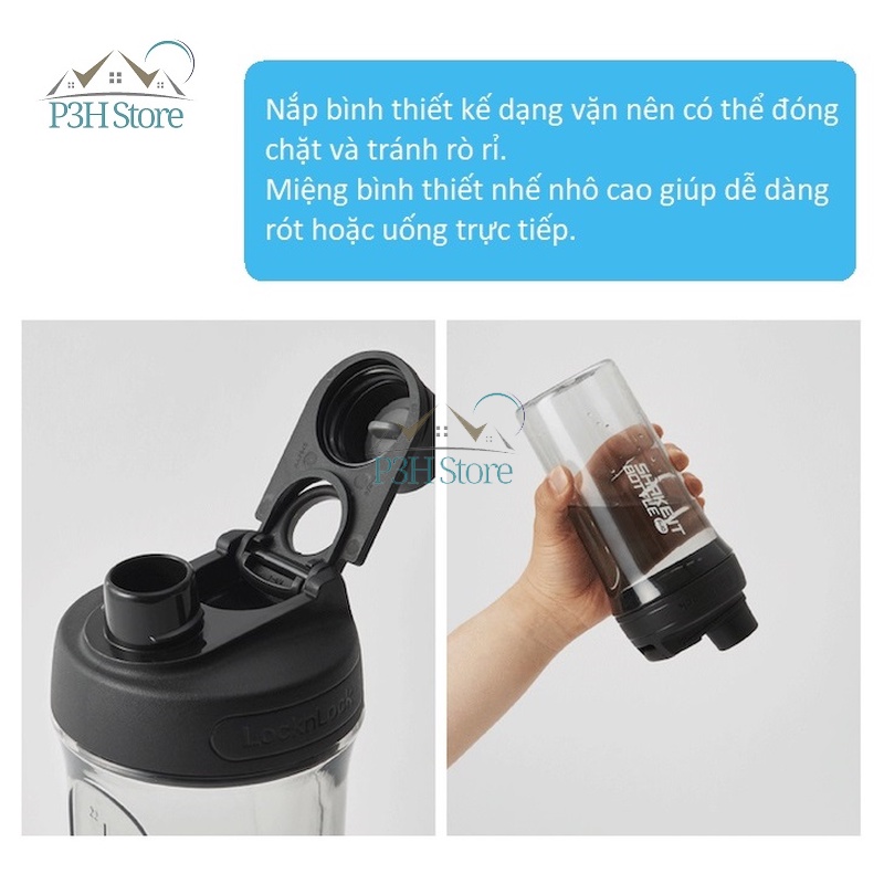 Bình lắc Lock&amp;lock Shake it Pro Bottle chuyên dùng pha chế các loại thức uống ABF944