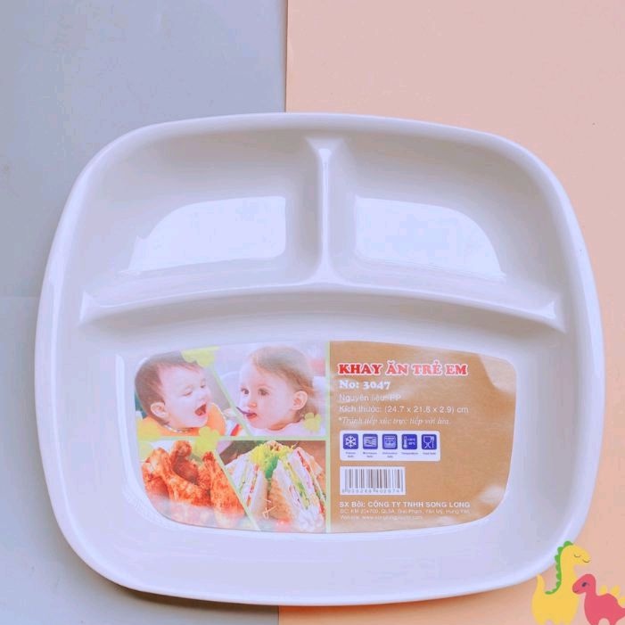 Khay ăn dặm chất liệu nhựa PP an toàn cho bé