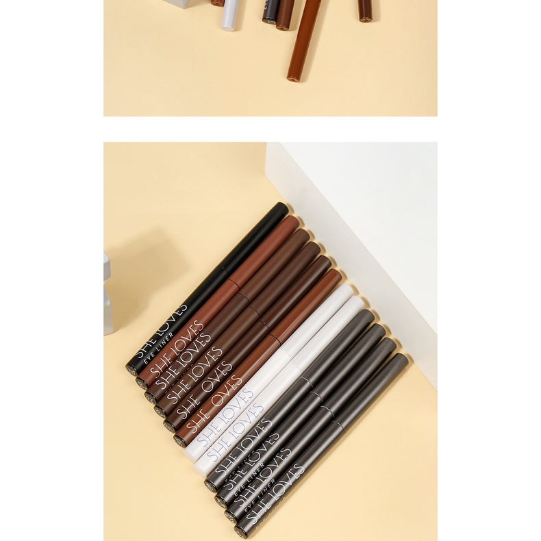 Bút Kẻ Mắt Dạng Gel Mềm Mại Chống Nước Lâu Phai 12 Màu Sắc Tùy Chọn