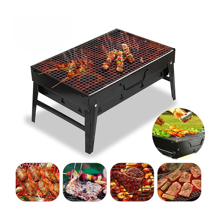 Bếp Nướng Than Hoa BBQ Hình Chữ Nhật Hàng Loại 1