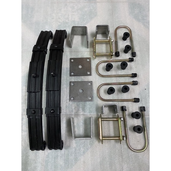 Bộ Nhíp tàu 4 lá 54cm,đầy đủ phụ kiện lắp nhíp,dùng ráp xe 3 bánh, 4 bánh,xe lôi,dài 54cm,rộng 5cm,4 lá ,tải trọng 450kg