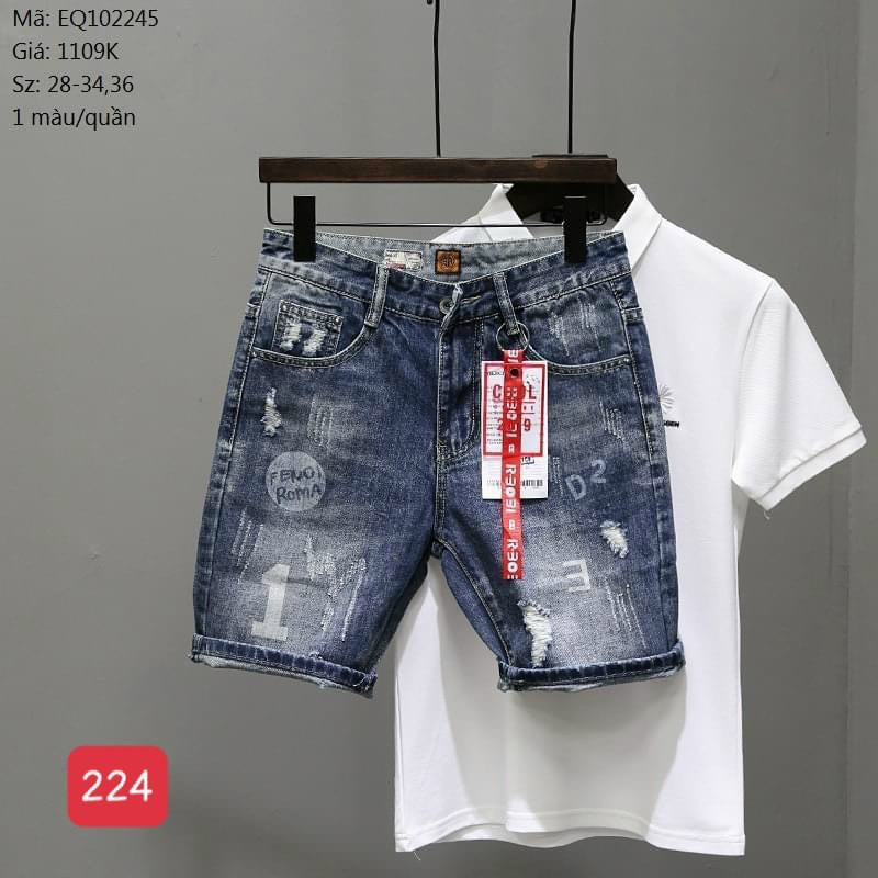 8 MẪU quần SHORT THÊU jeans nam cao cấp HÀN QUỐC thời trang đẹp nhất 2021 bao đẹp y hình hàng chất lượng VNXK.