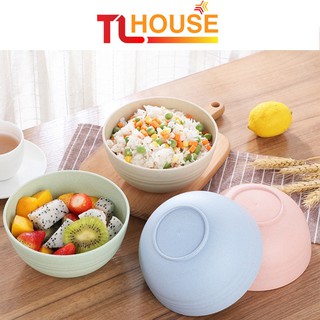 Bộ 3 tô nhựa lúa mạch pastel cao cấp, tô nhỏ đựng hoa quả, salad, thức ăn chịu nhiệt   – TALI HOUSE