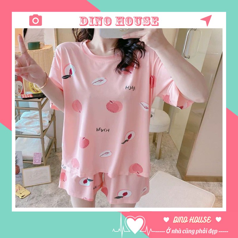 Đồ bộ nữ cotton thun cộc tay, đồ ngủ cộc tay dễ thương chất mát nhiều hoạ tiết đẹp