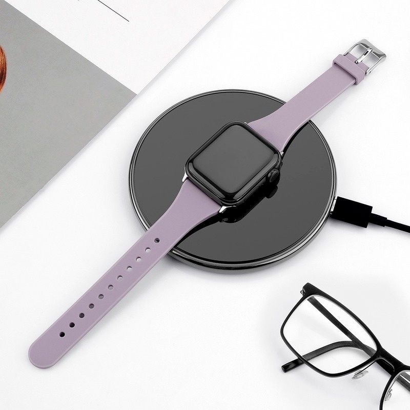 Dây đeo đồng hồ thông minh bằng silicon thích hợp cho Apple Watch 40 44 38 40 MM iwatch Series 6 SE 5 4 3 2 1 T500
