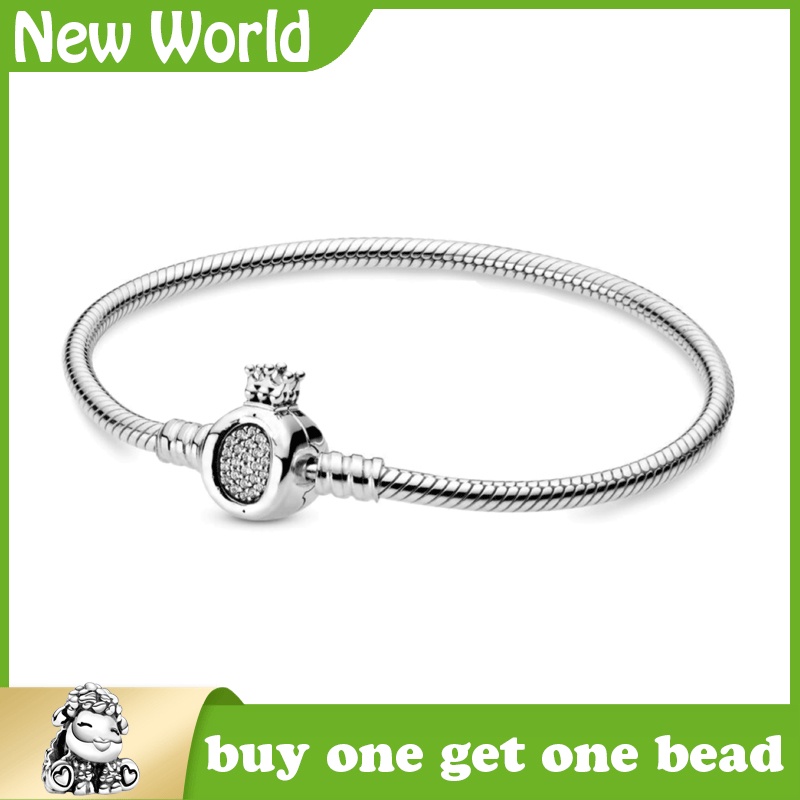 ❄☢♗Hạt Charm Pandora Mạ Bạc 925 Hình Trái Tim Và Logo S925 Dùng Làm Trang Sức Thủ Công DIY