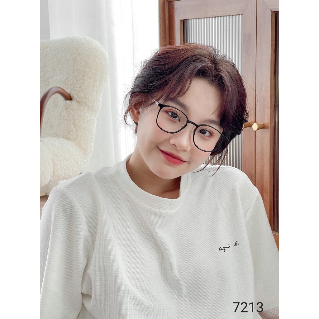 Gọng kính tròn nam nữ LILYEYEWEAR chất liệu nhựa thanh mảnh nhẹ nhàng màu sắc thời trang 7213