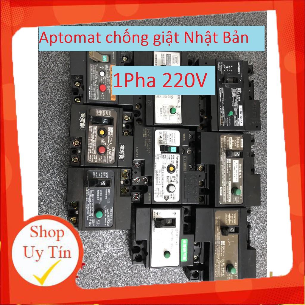 CB chống giật Nhật Bản 1pha 30A-30mA loại vuông (có video)