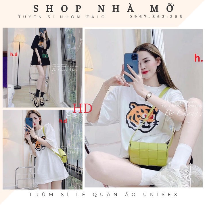 áo thun Tay Lỡ - Áo Phông-chất Cotton, form rộng, phông nữ chất cotton siêu mềm mịn in 5D Hổ Vằn