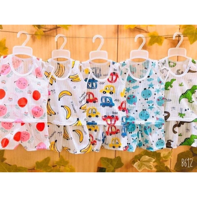 Combo 5 bộ ba lỗ bé trai bé gái