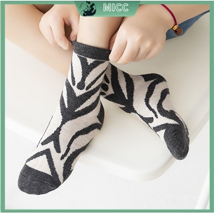 Set 5 Đôi Vớ Bằng Cotton Thoáng Khí In Họa Tiết Ngựa Vằn Hoạt Hình Độc Đáo Cho Trẻ Em 1-12 Tuổi