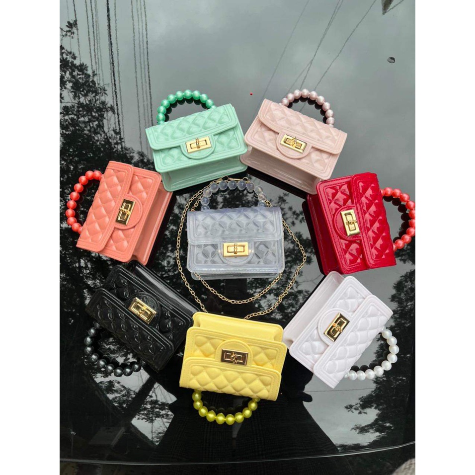 Túi Xách Nhựa Dẻo Silicon Trần Trám Mini Sịn Sò Hot 2022 Cho Bé Và Mẹ