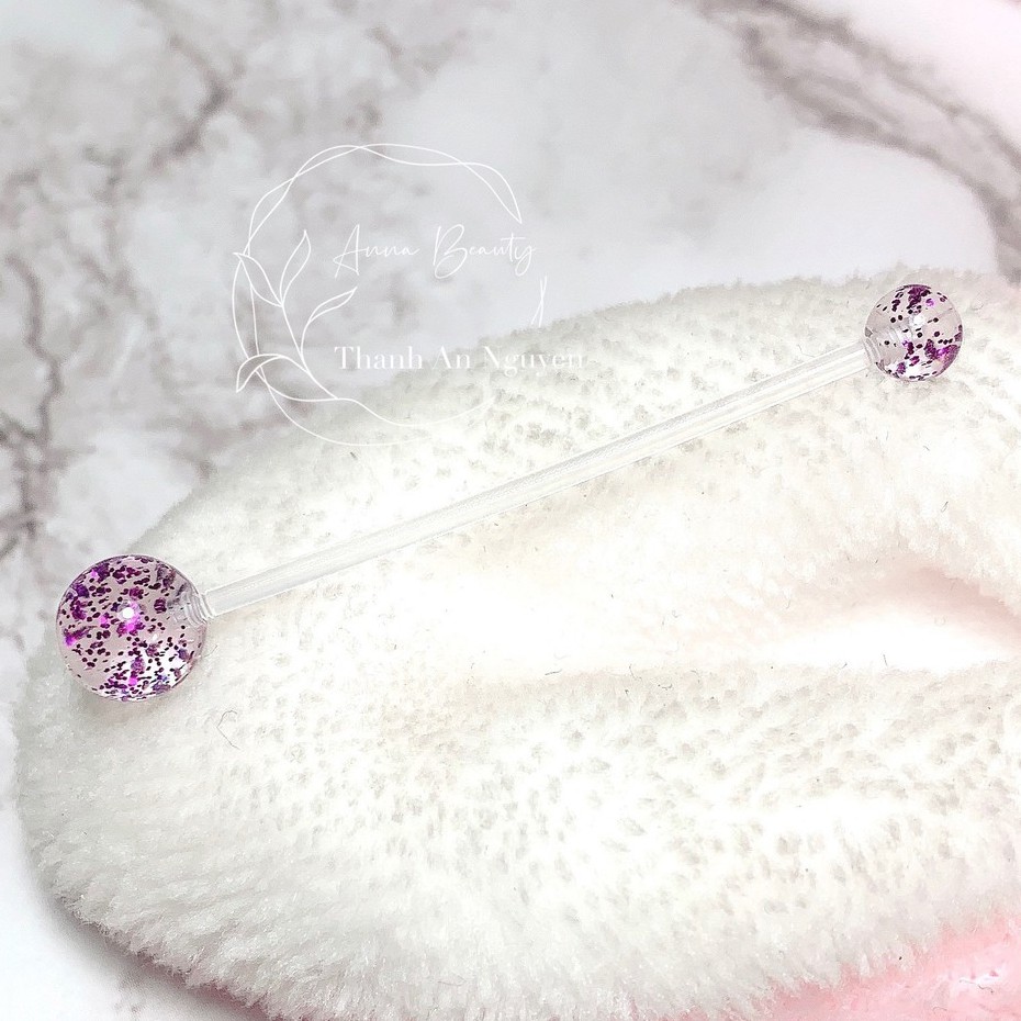 Khuyên rốn dành cho những bạn bầu bí bằng nhựa sinh học JOLLY không gây kích ứng da xỏ khuyên