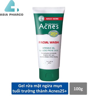 Gel rửa mặt ngăn ngừa mụn tuổi trưởng thành Acnes 25+ Facial Wash 100g