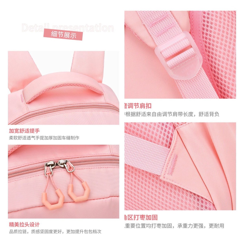 Ba Lô Đi Học Có Hình Dán Công Chúa Hoạt Hình Dễ Thương Cho Bé Gái