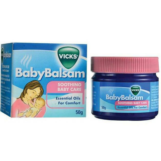 Vick Baby Balsam – Dầu thoa giữ ấm, giúp giảm ho, sổ mũi, ngạt mũi cho trẻ