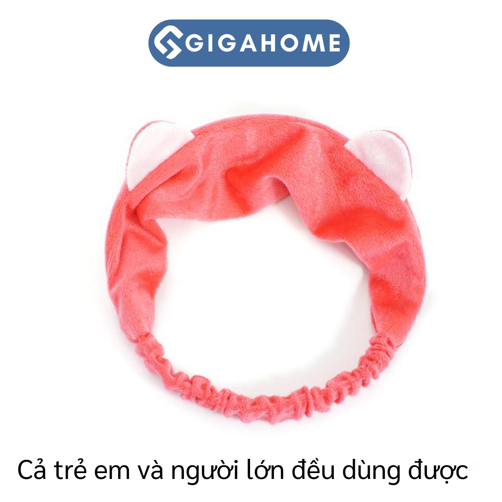 Băng Đô Rửa Mặt, Makeup Vải Nhung Tai Mèo Nhiều Màu Siêu Xinh GIGAHOME 8429