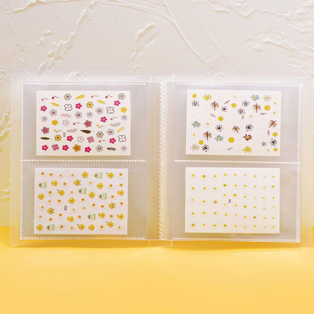 [Hàng mới về] Album hình dán làm móng trưng bày sưu tầm bền sức chứa lớn trong suốt chống mòn không biến dạng