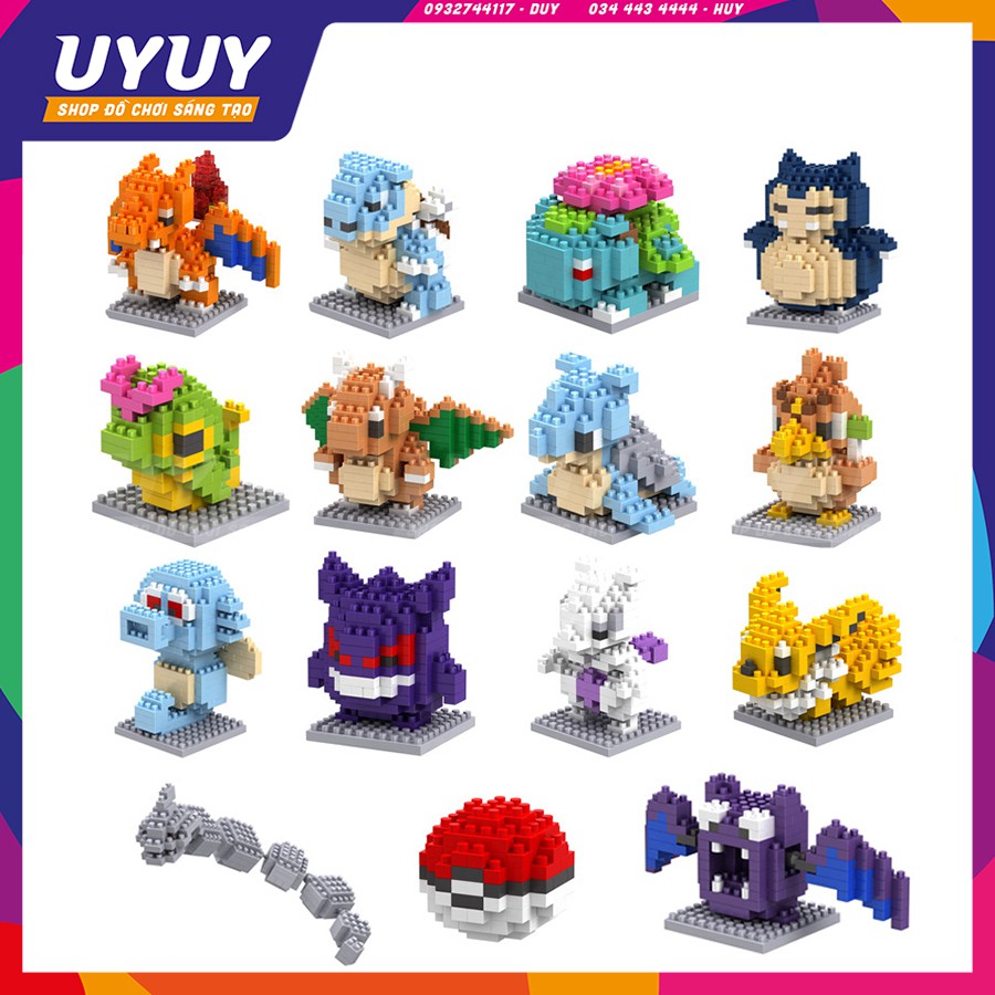 [Mã LIFETOYS1 giảm 30K đơn 99K] Bộ Xếp Hình Lego Quả Cầu Pokemon ✨🔥Sáng Tạo🔥 chi tiết đẹp, có hướng dẫn dễ lắp ráp