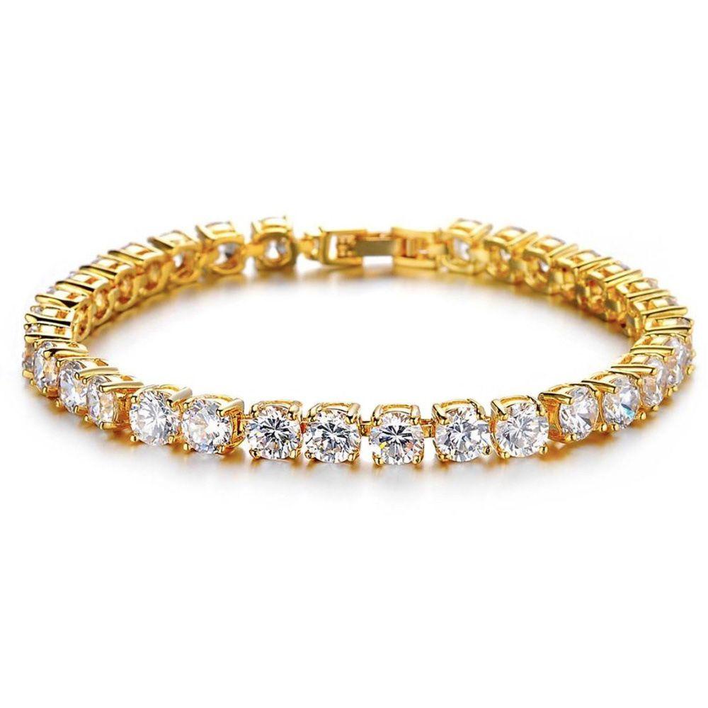 WONDER Vòng Đeo Tay Lấp Lánh Phong Cách Hiphop Đường Kính 5mm Sang Trọng