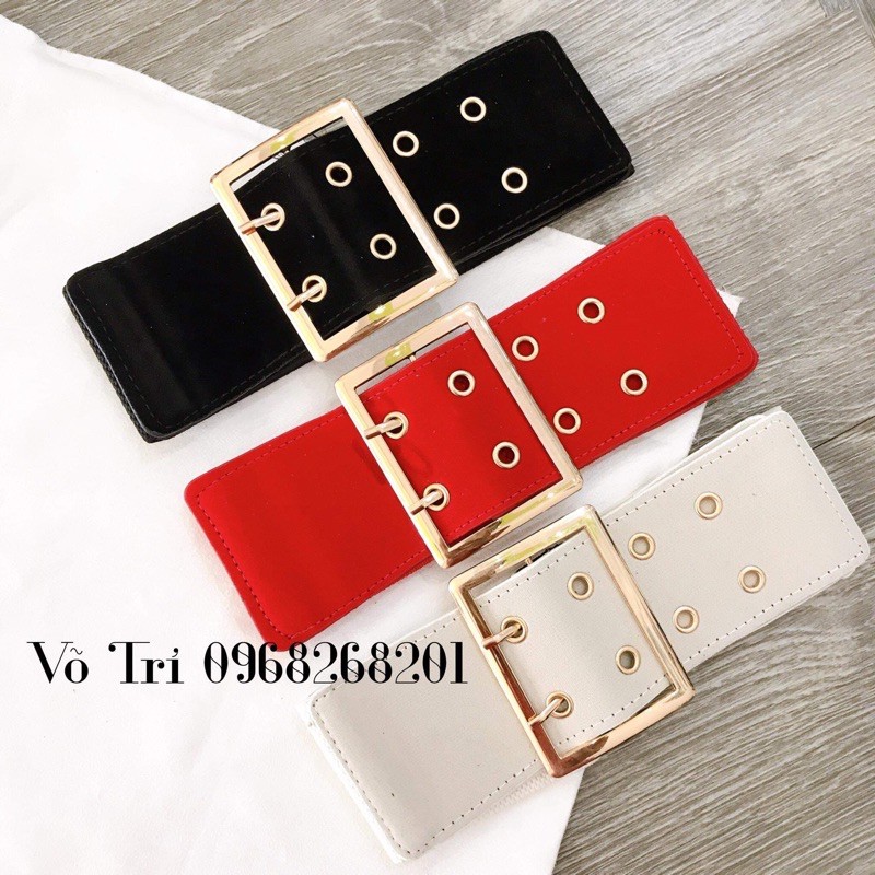 Đai nịt đầm nhung 8 lỗ mới