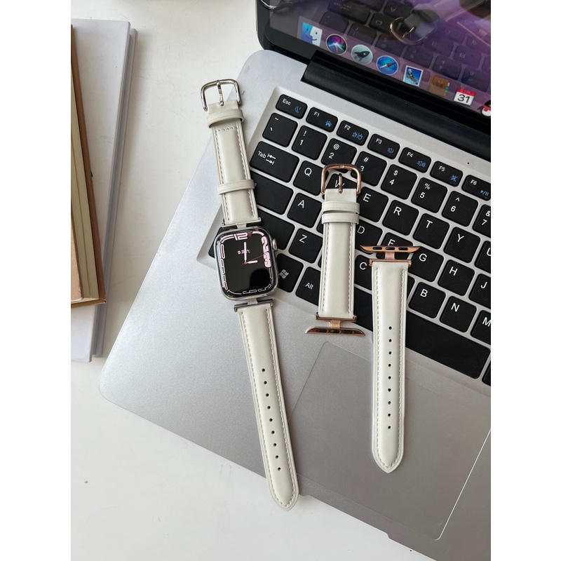Dây Đeo Đồng Hồ Apple watch Series 7 4 5 6 3 2 1 SE 38 40 41 42 44mm 45mm Dây Da Kiểu Cổ Điển